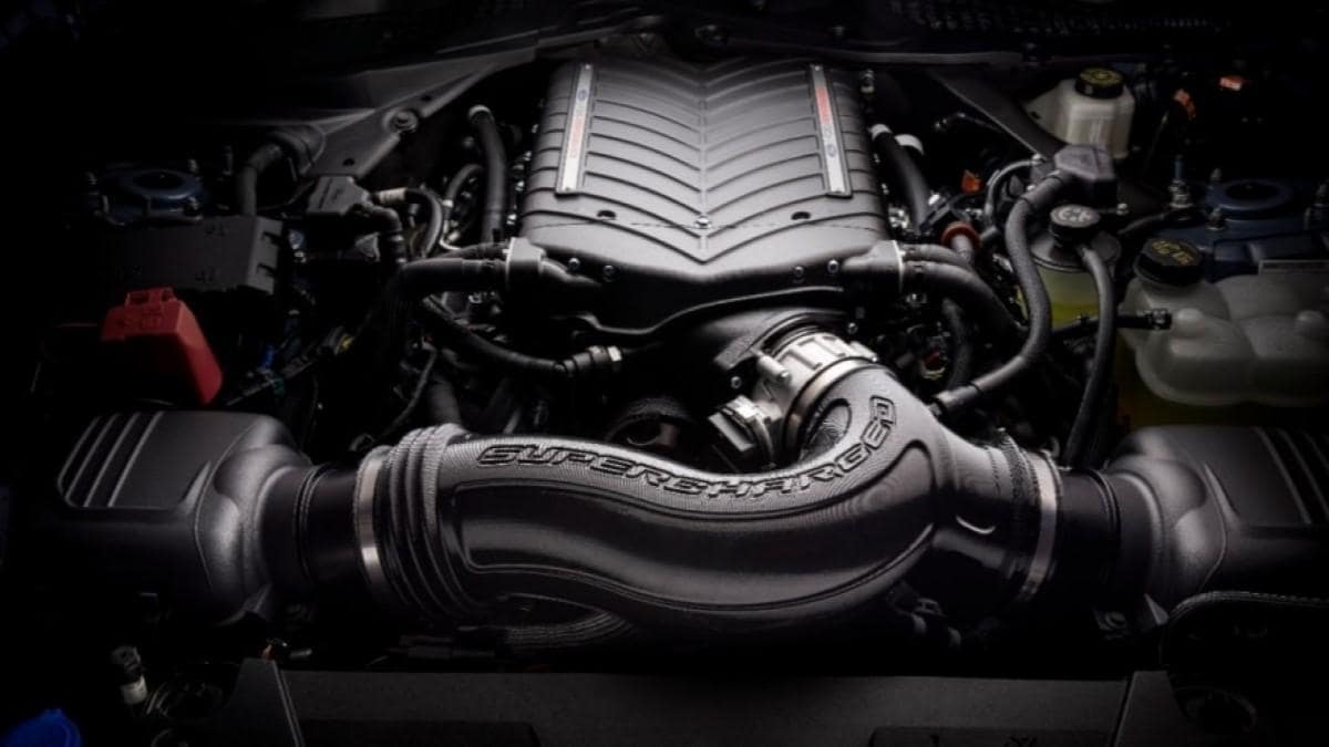 The Ford Performance Parts supercharger kit for the 2024 Ford Mustang