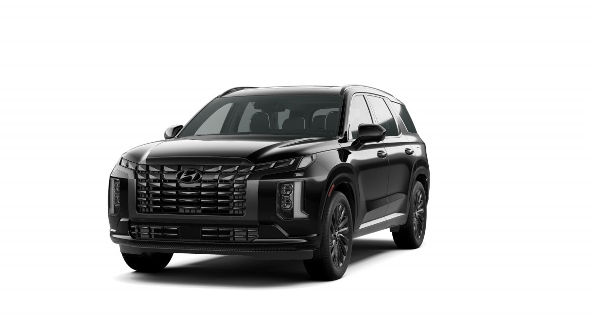 The 2024 Hyundai Palisade Calligraphy Night Edition seen from a front quarter angle