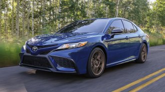 2024 Toyota Camry in blue.