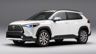 2024 Toyota Corolla Cross in white.