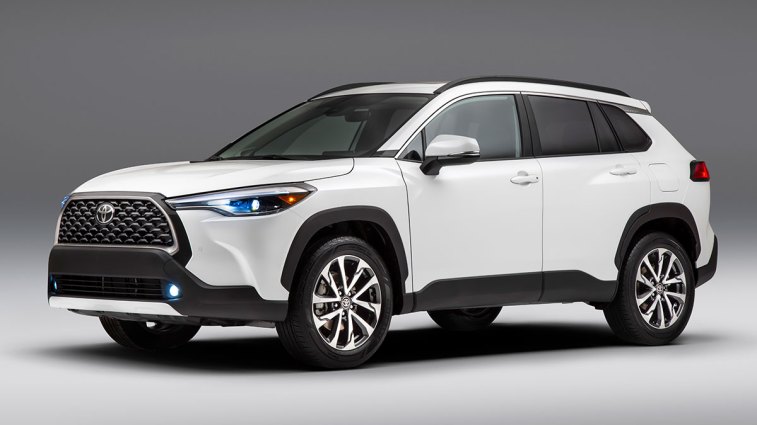 2024 Toyota Corolla Cross in white.