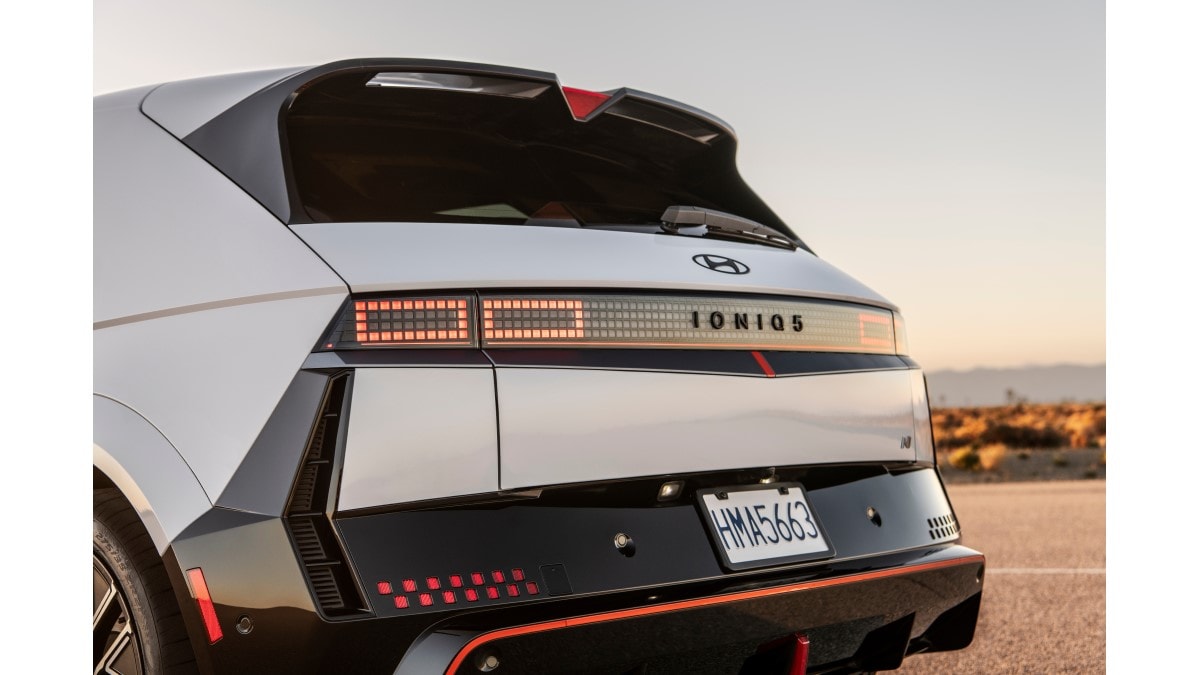 The rear diffuser of the 2025 Hyundai Ioniq 5 N