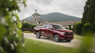 The 2025 Ram 1500 Tungsten seen from a front quarter angle