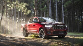 The 2025 Ram 1500 Tungsten seen from a front quarter angle