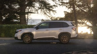 The 2025 Subaru Forester seen in profile
