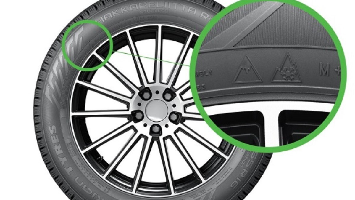 A symbol on tires that indicates better braking on ice