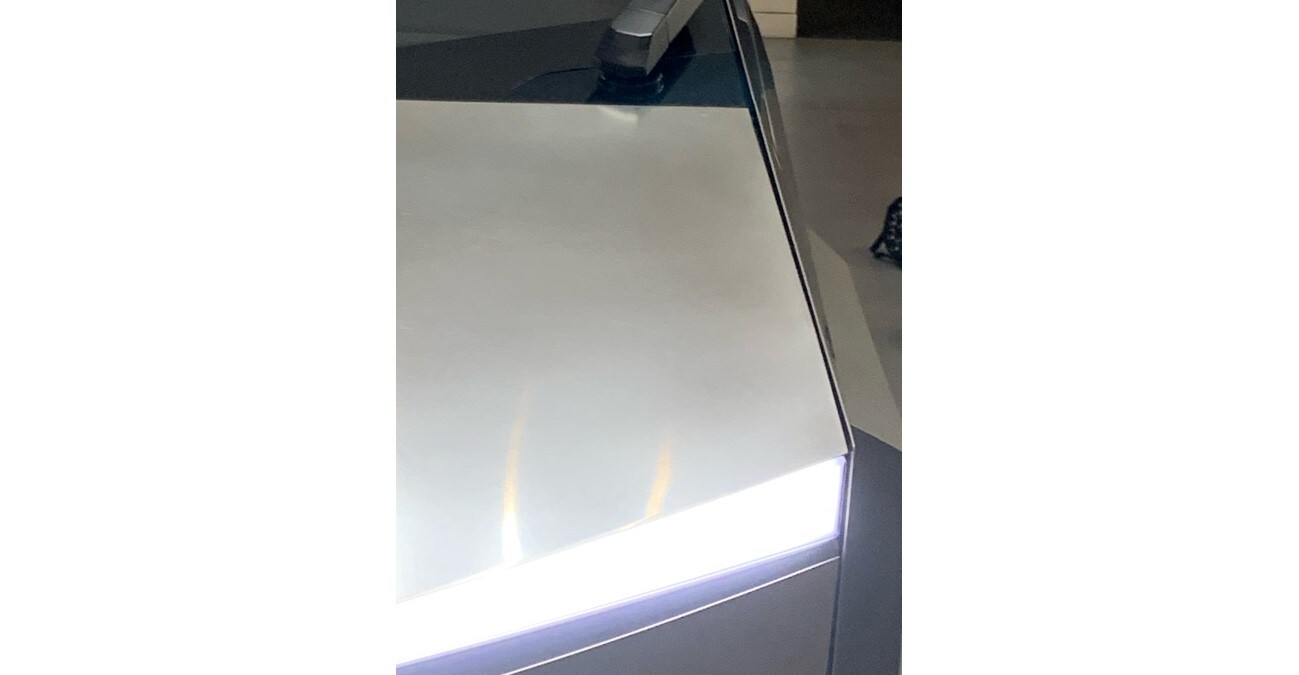 Improved, but still uneven panel gaps in an early-model Tesla Cybertruck