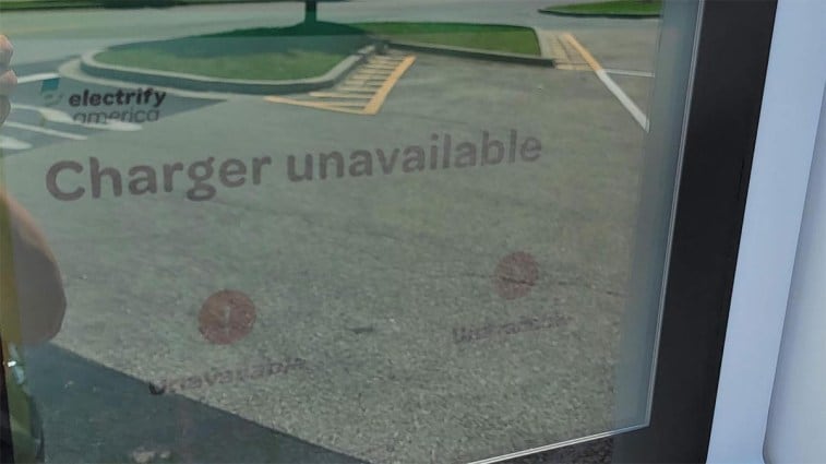 EV Charger stating charging unavaliable.