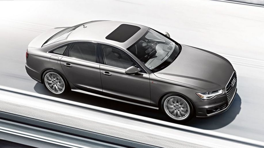 2015 Audi A6 driving top view.
