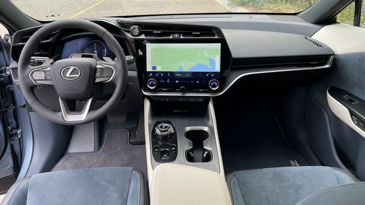 2023 Lexus RZ450e front cabin.