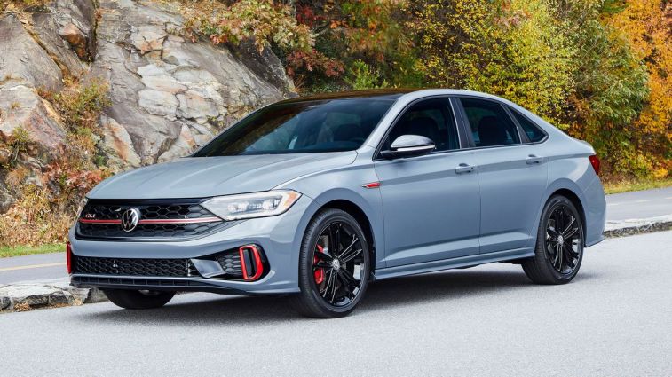 2024 Volkswagen Jetta GLI in silver.