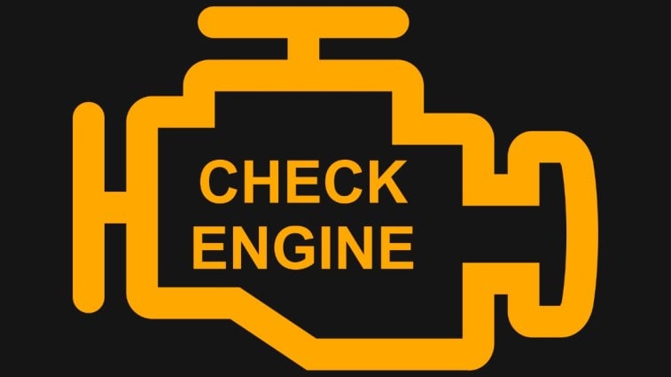 Check engine warning light