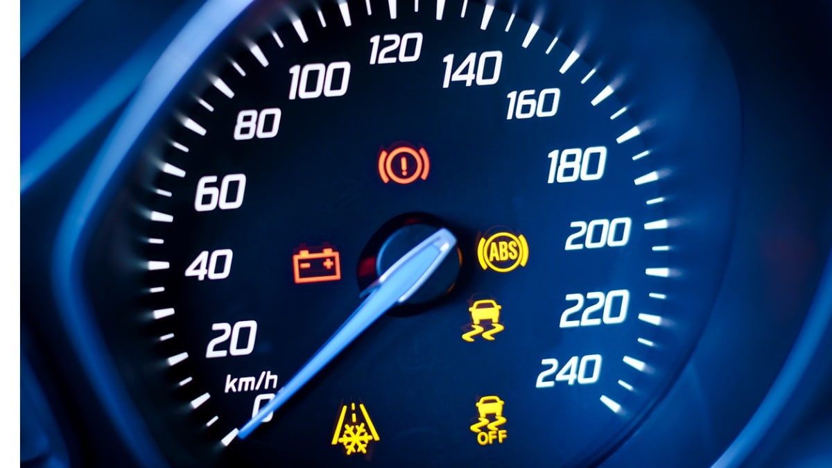 Car dashboard warning lights
