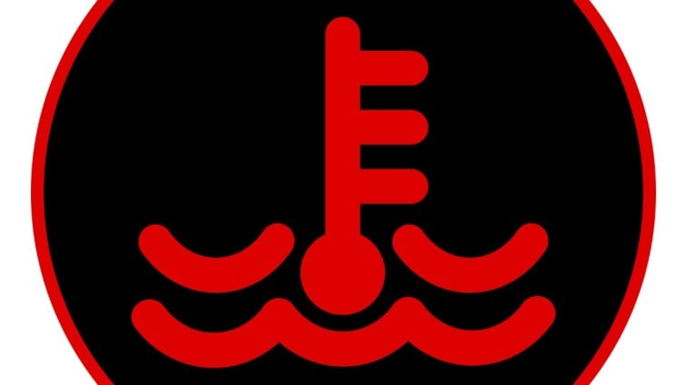 Engine temperature warning light