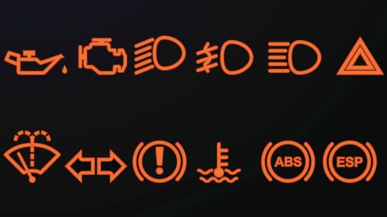 High beam indicator.