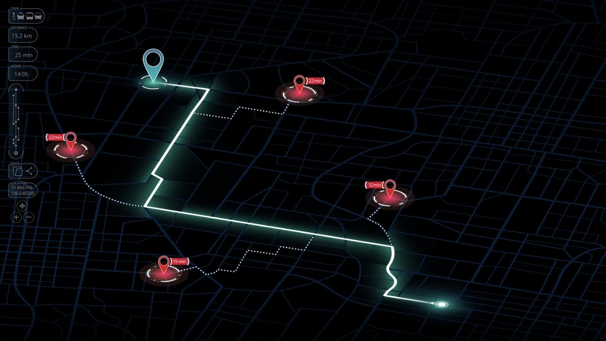 Digital map path