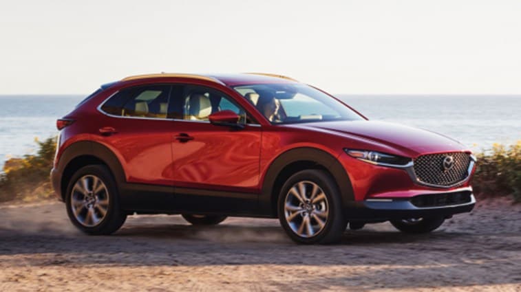 2021 Mazda CX-30 in red.