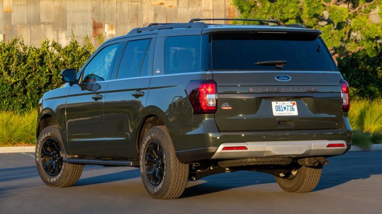 2024 Ford Expedition Timberline rear 3qtr view.