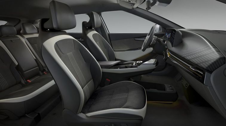 2024 Kia EV6 seating with ambient lighting.