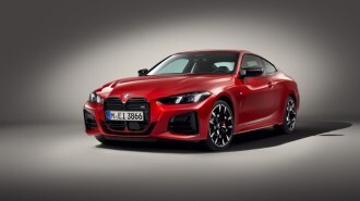 The 2025 BMW 4 Series Coupe seen from a front quarter angle