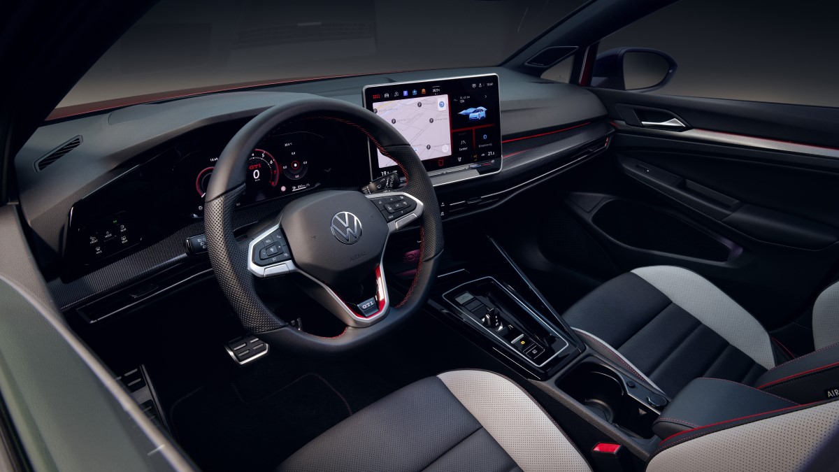The interior of the Volkswagen Golf GTI Concept