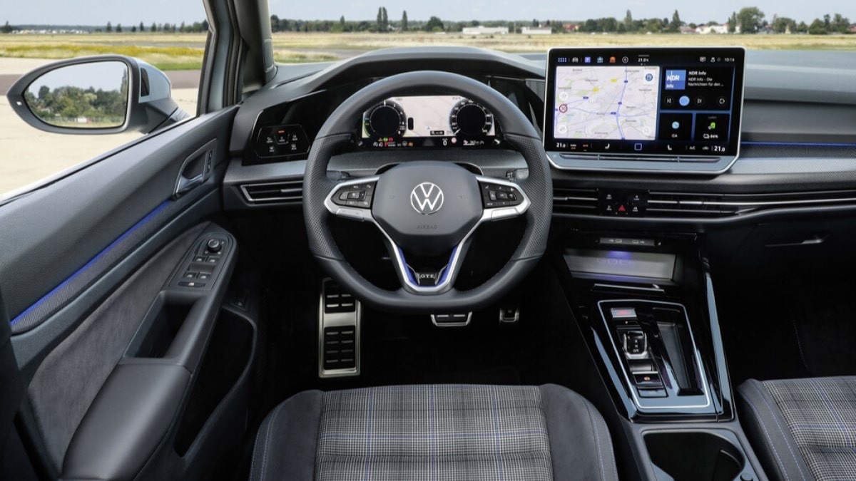 The interior of the 2025 Volkswagen Golf -- European model shown