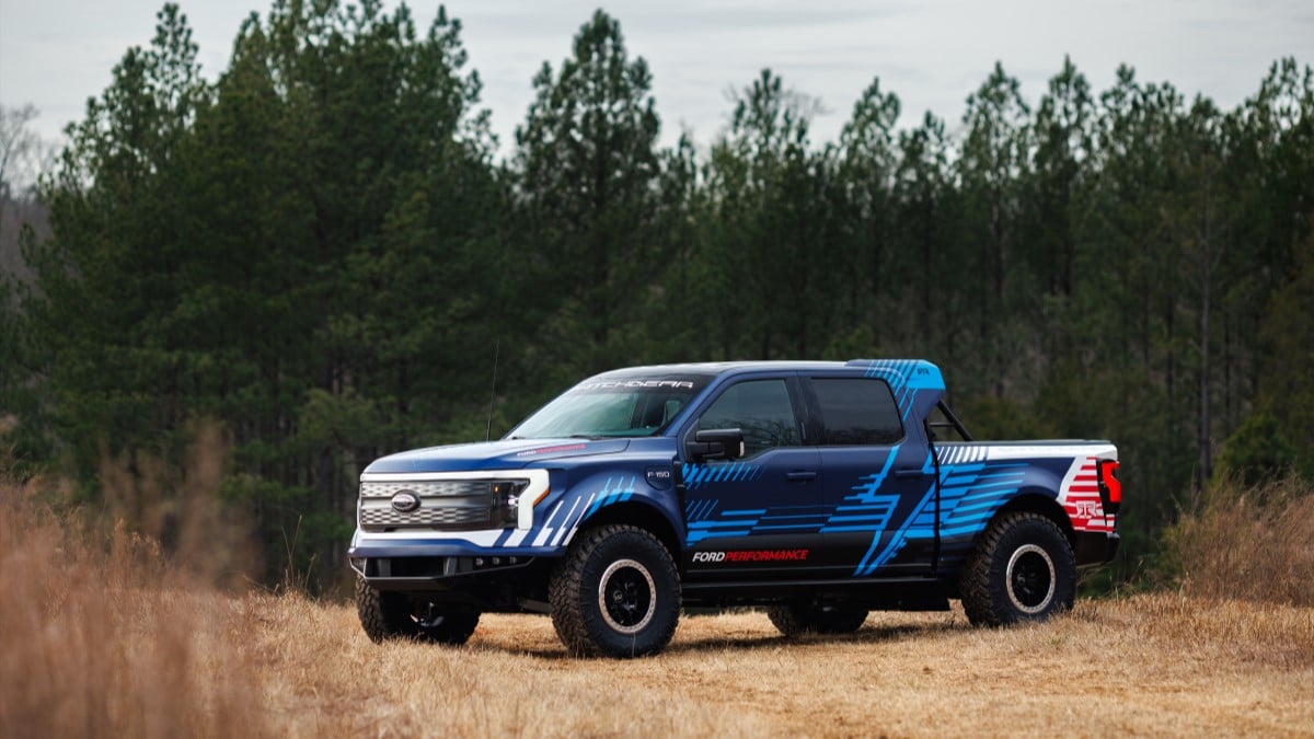 The Ford F-150 Lightning Switchgear concept seen in profile