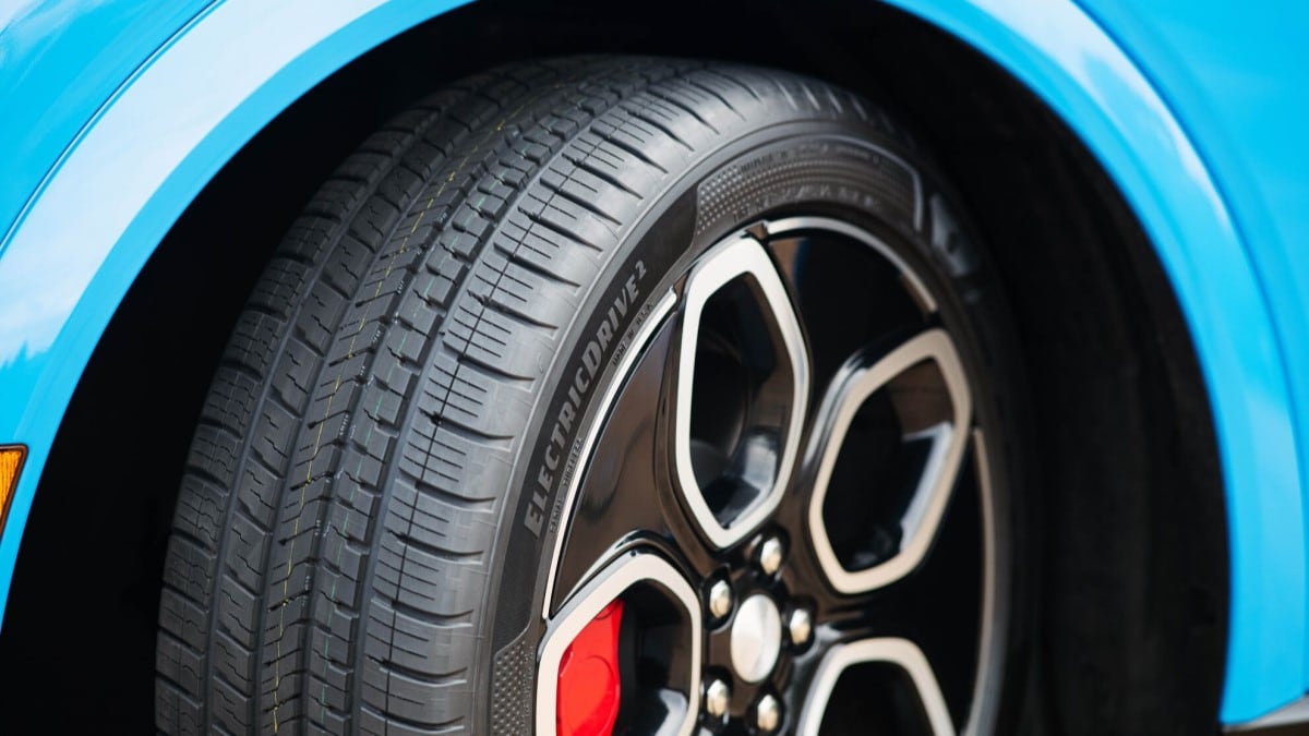 Goodyear's ElectricDrive 2 tire, partially made from rice and soybean oil
