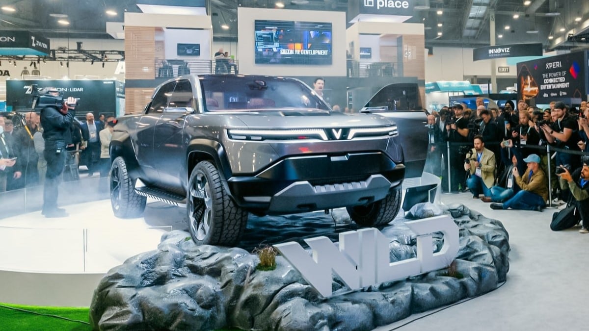 The VinFast VF Wild concept seen at the CES consumer electronics show in 2024