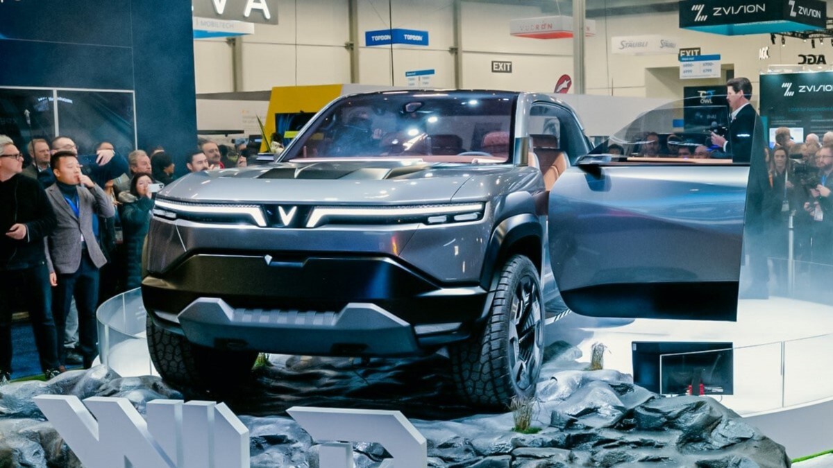 The VinFast VF Wild concept seen at the CES consumer electronics show in 2024