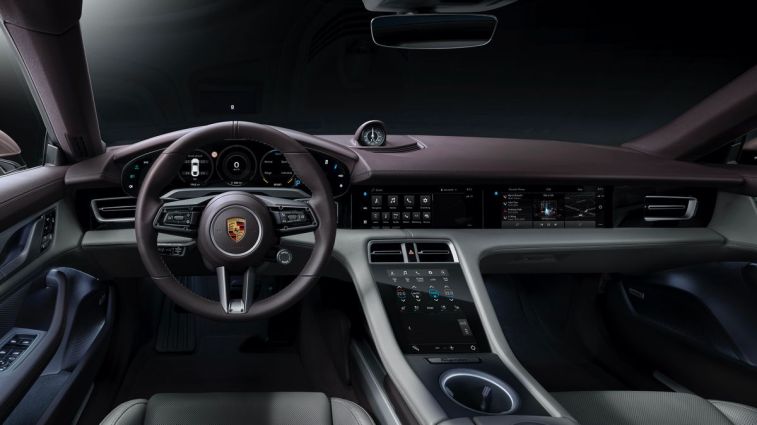 Porsche Taycan ambient lighting.