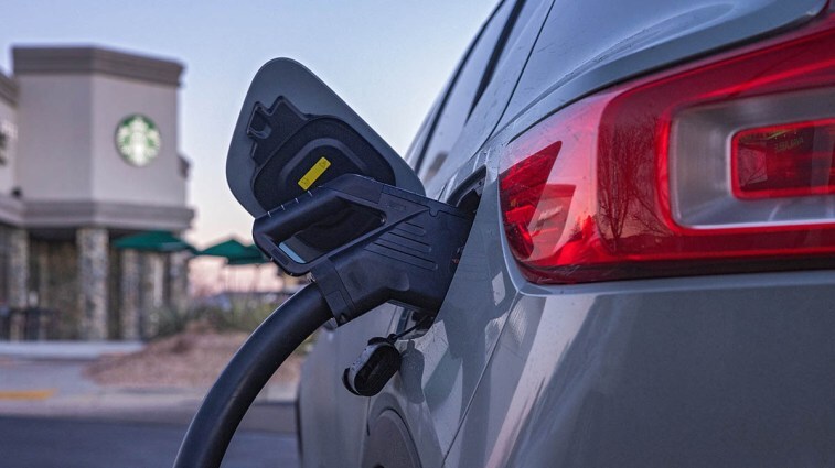2024 Volvo XC40 Recharge at a charging station.