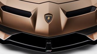 2020 Lamborghini Aventador SVJ Roadster hood badge