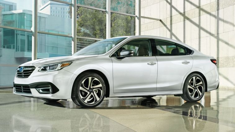 2020 Subaru Legacy in a showroom.