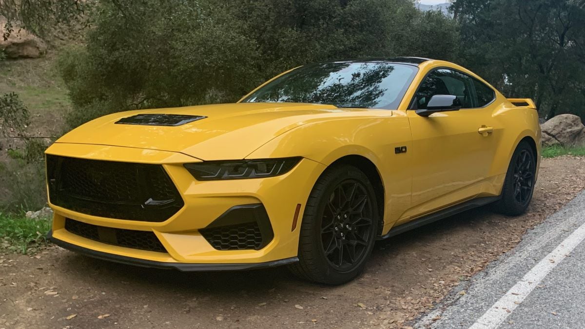 2024 ford mustang gt exterior front yellow