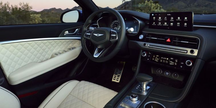 The interior of the 2024 Genesis G70.