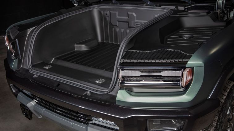 2024 GMC HUMMER EV SUV front trunk.