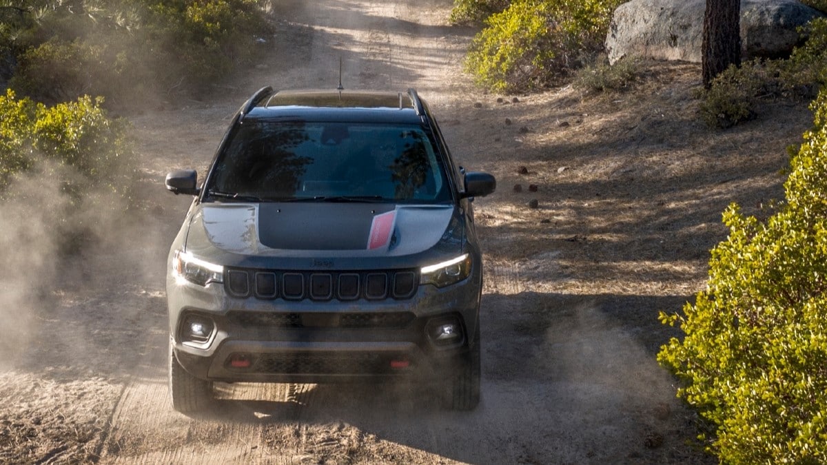 The 2024 Jeep Compass seen from head on