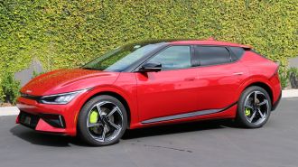 2024 Kia EV6 GT in red.