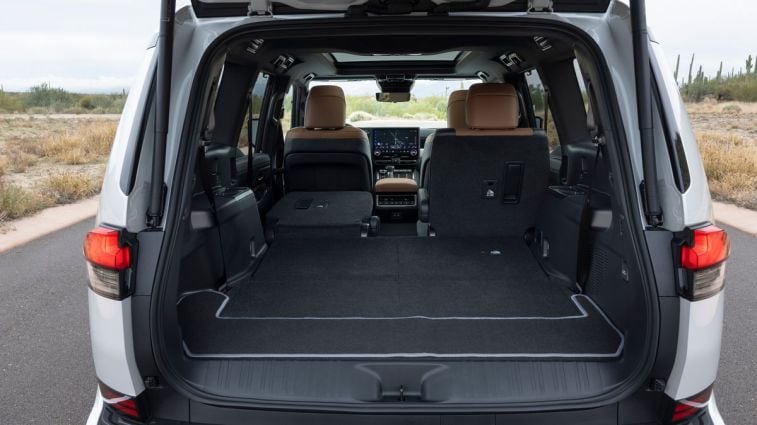 2024 Lexus GX Luxury with 3rd row and one second row seat folded.
