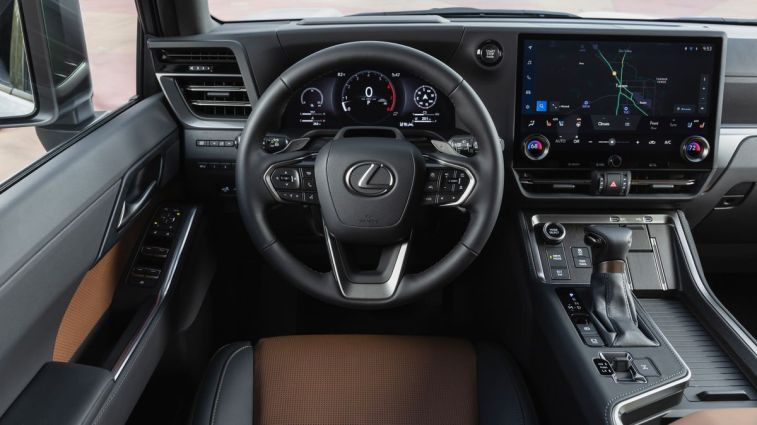 2024 Lexus GX Luxury steering wheel and gauges.