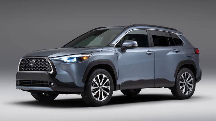 2024 Toyota Corolla Cross in a studio.