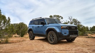 The 2024 Toyota Land Cruiser seen from a front quarter angle