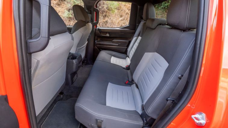 2024 Toyota Tacoma rear seats.