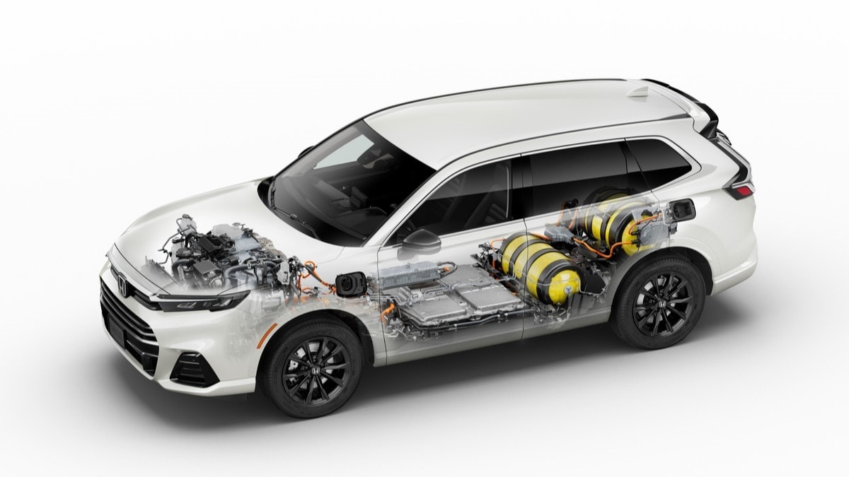 The drivetrain of the 2025 Honda CR-V e:FCEV modeled