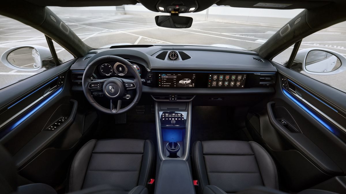 2025 Porsche Macan Turbo EV front cabin.