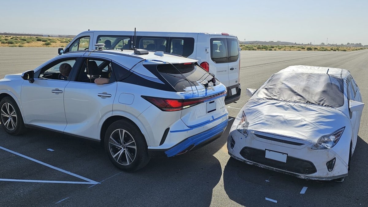 AAA technicians test a reverse automatic emergency braking system