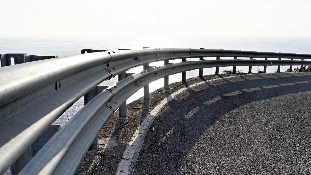 A highway guardrail