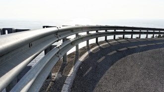 A highway guardrail