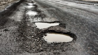 potholes after a storm